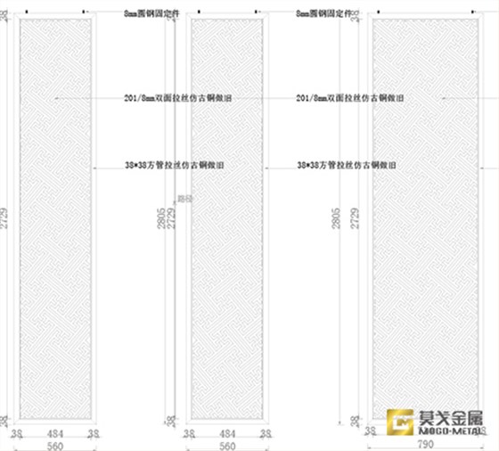 不銹鋼屏風圖紙